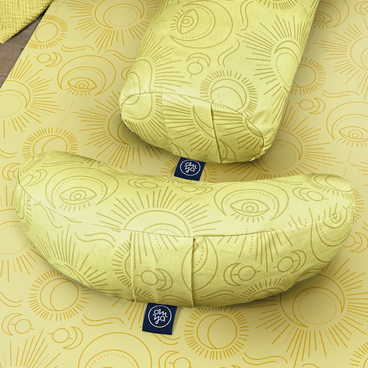 Coussin de yoga design - Rising Sun & Moon