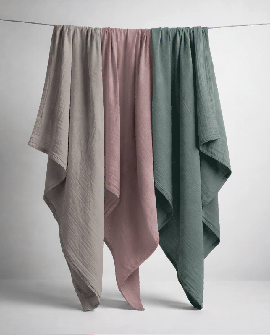 Couverture en mousseline - Blush
